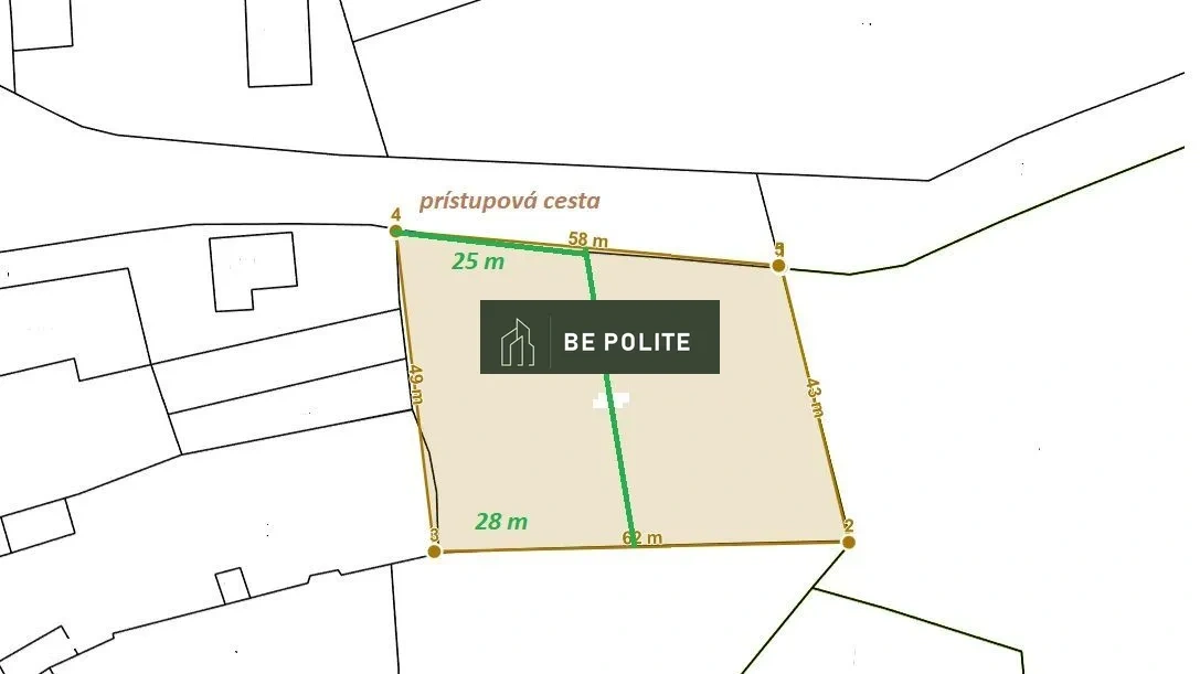 Predaj pozemok na stavbu RD, výborná poloha, 26 á, Bardoňovo - 2