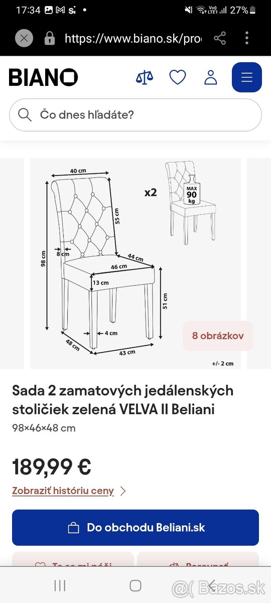 Jedalenske stolicky - 2