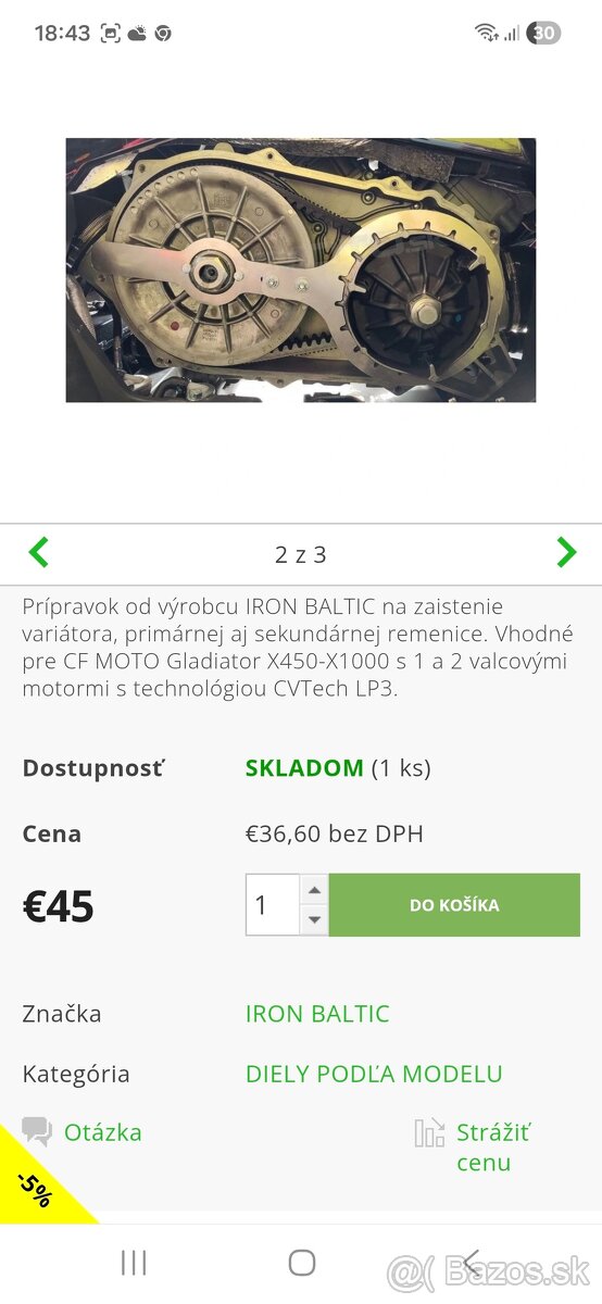 CF moto zaistenie variátora - 2