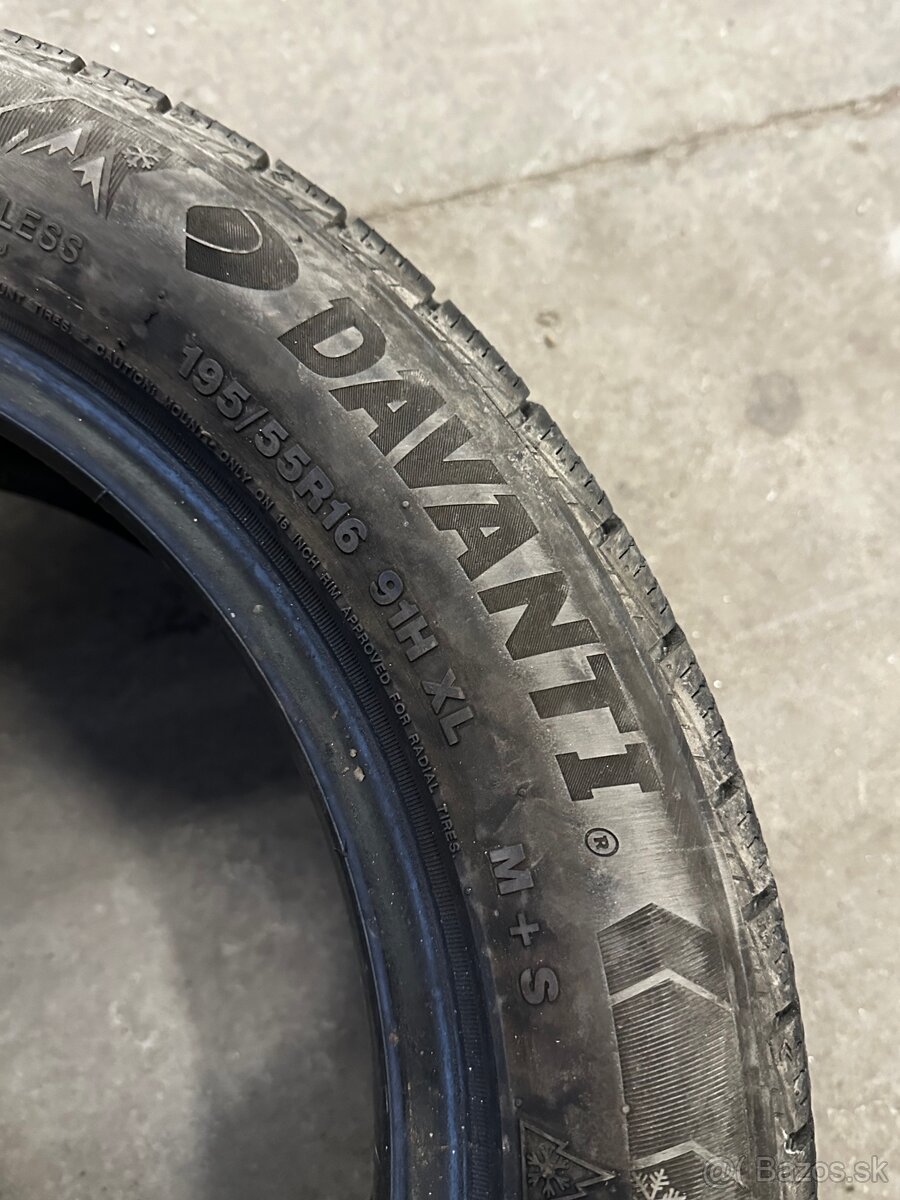 2x ZIMNÉ 195/55 R16 DAVANTI WINTOURA - 2
