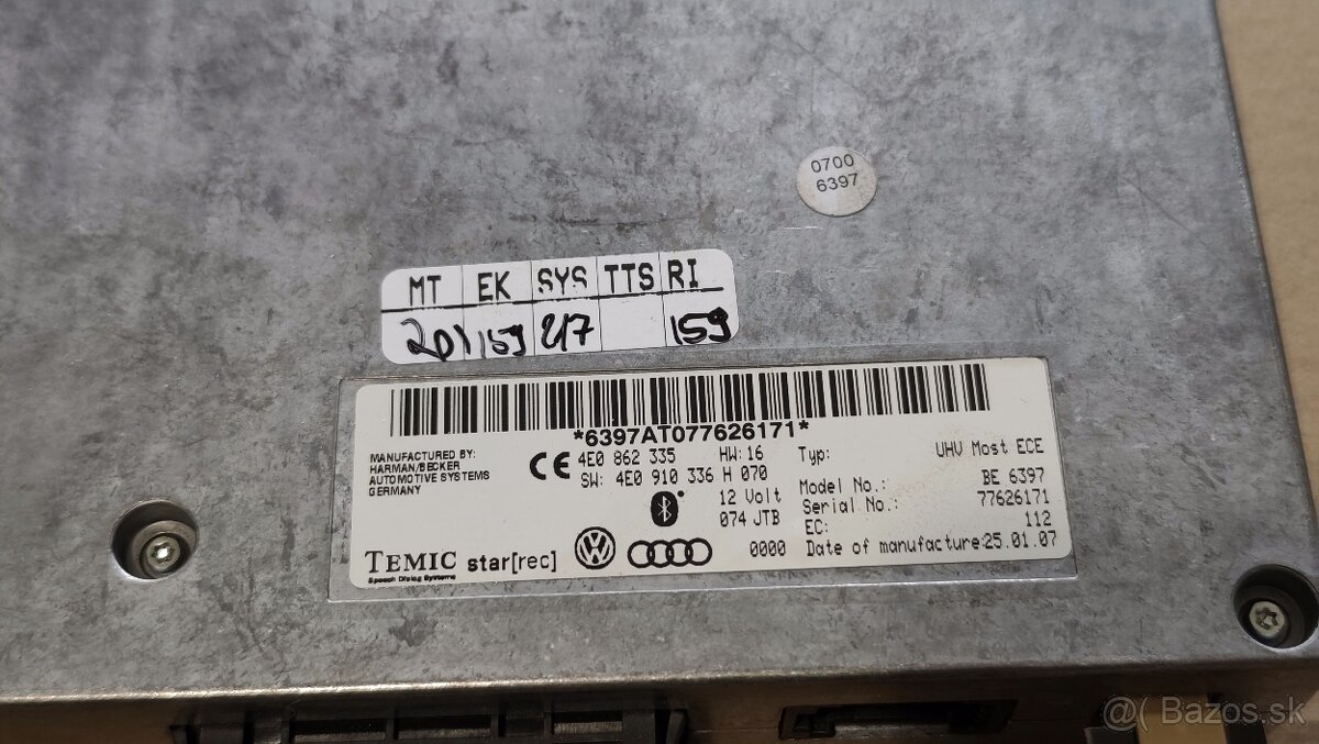 Jednotka bluetooth Audi A8 D3 - 2