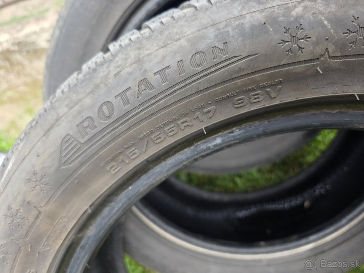 215/55 r17 dunlop zimné - 2
