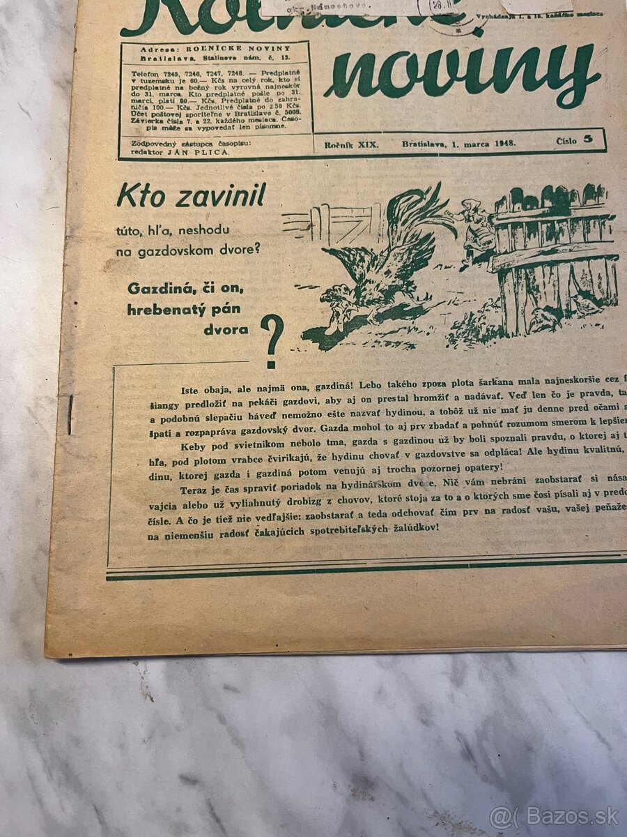 Roľnícke Noviny 1948 - 2