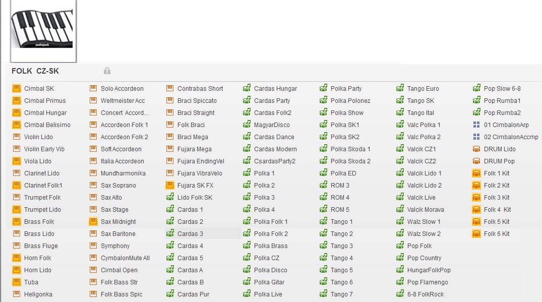 Folk Pack CZ-SK - Yamaha Genos1/2 (SX serie -Tyros serie) - 2