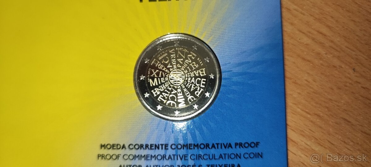 2€ Portugalsko 2023 v prevedení proof a BU - 2