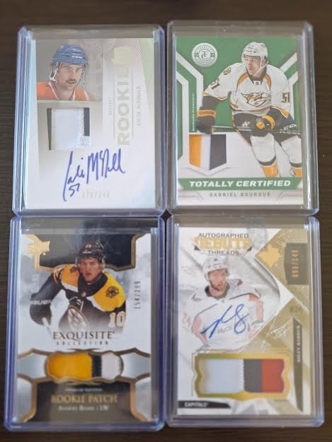 Hokejove karty,kartičky jersey auto rookie patch - 2