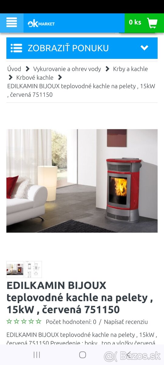 Krbové kachle Edilkamin Bijoux ,teplovodné na pelety - 2