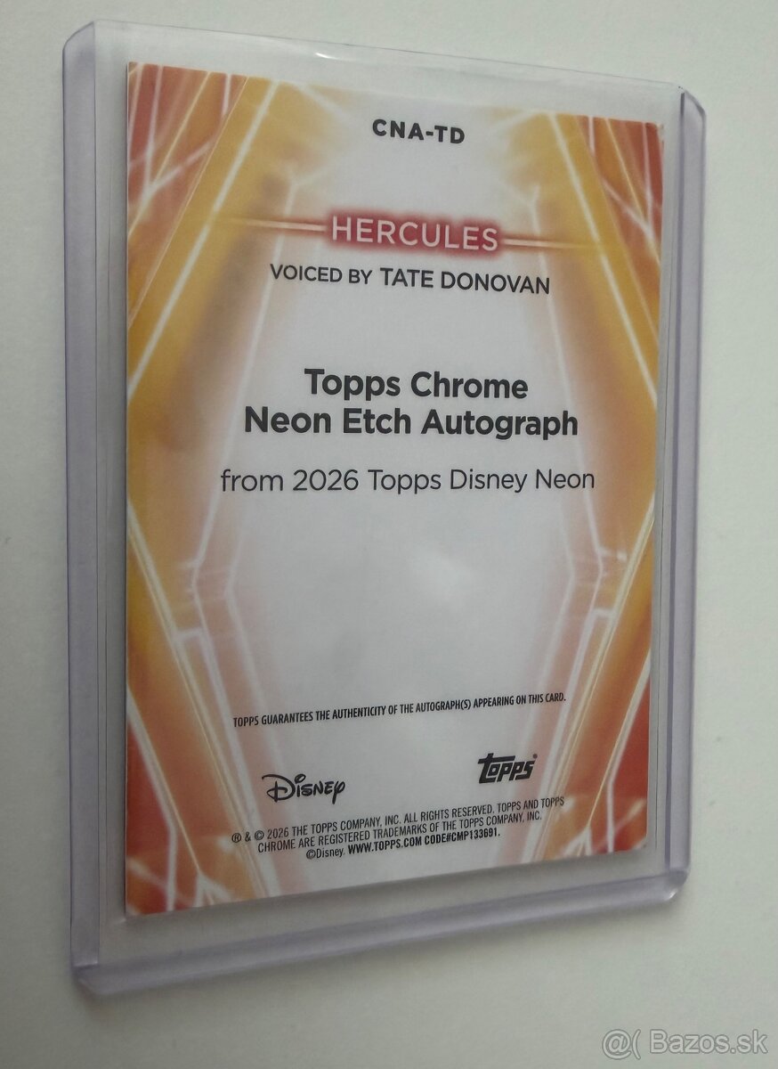 Topps Disney Neon Chrome Neon Etch Autograph - 2