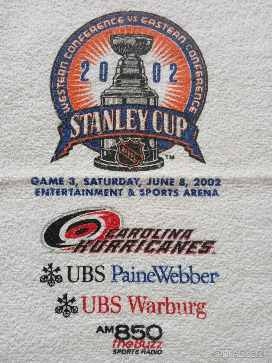 Hokejový uterák NHL Stanley cup 2002 - 2