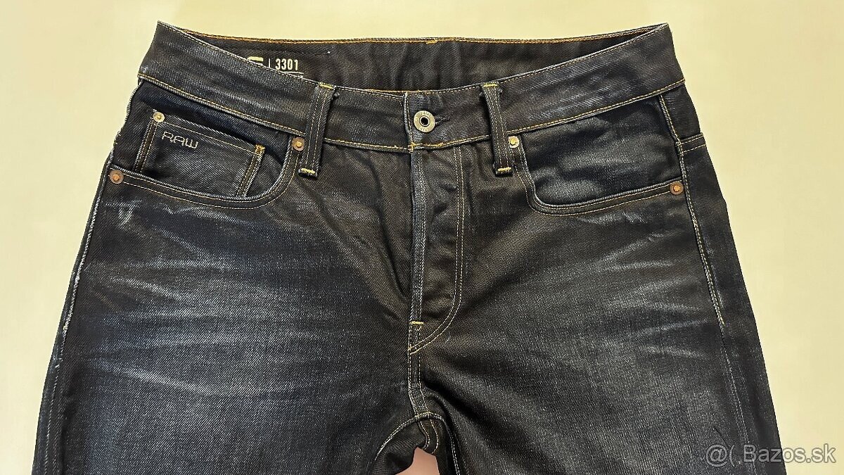 Nové pánske,kvalitné džínsy G STAR RAW 3301 - 31/32 - 2