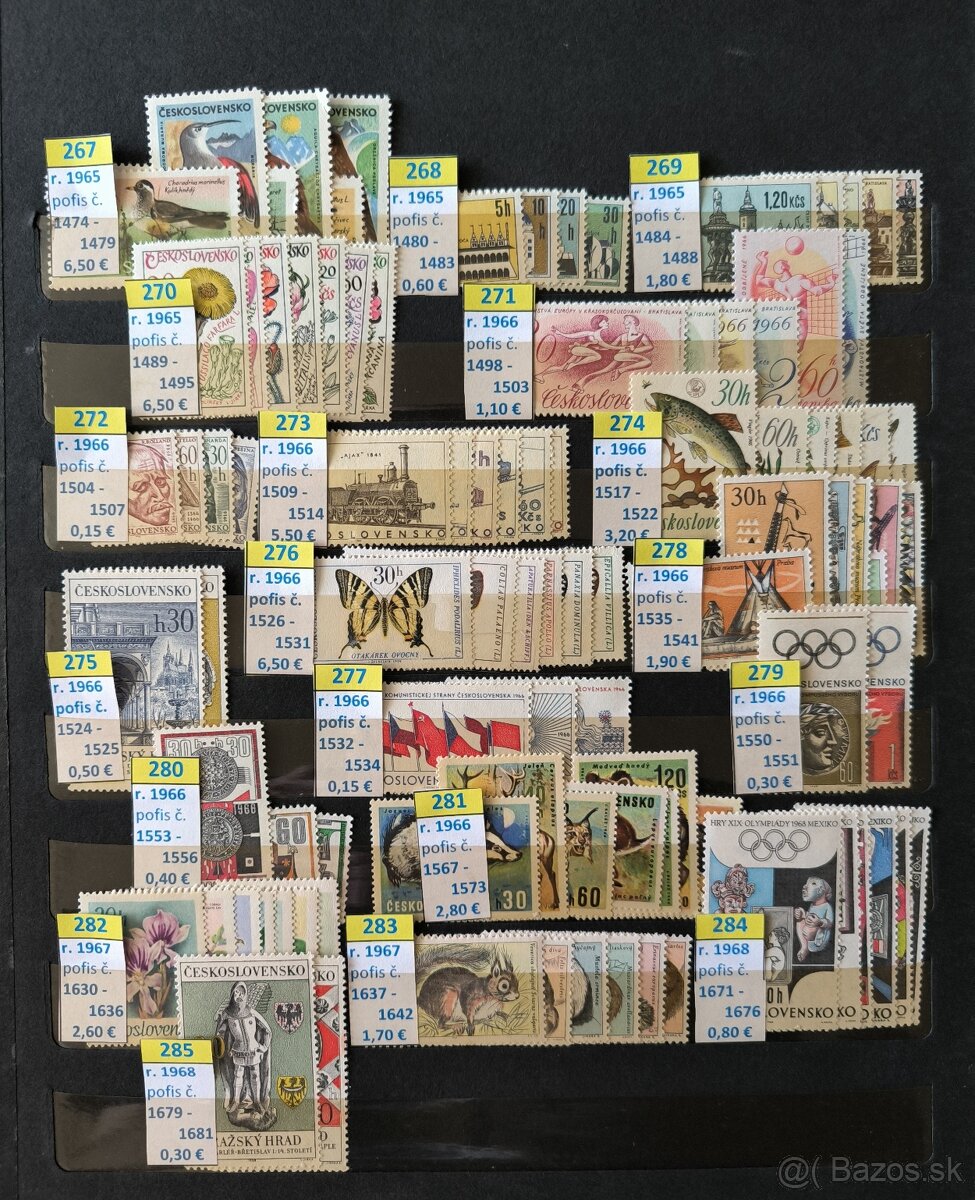 Poštové známky Československo - série čisté / 2 - 2