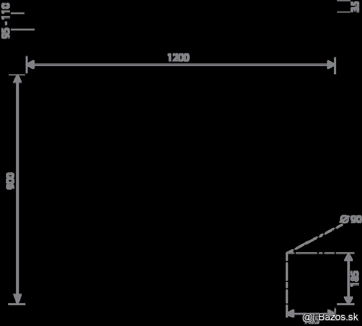 Sprchová vanička 120x90 NOVÁ 2. trieda - 2