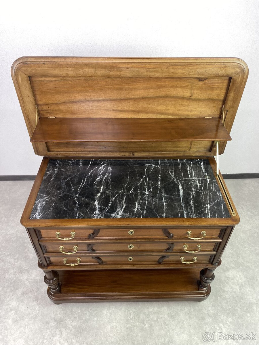 Starožitná komoda s výklopným platom - 2