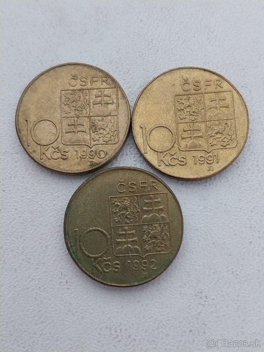 Mince 10 kčs - 2