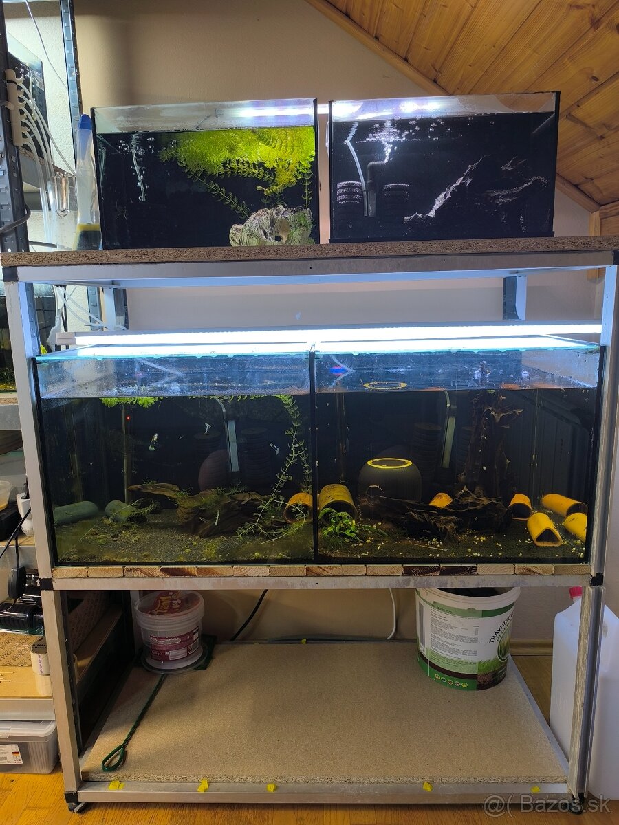 Predám akvárium + príslušenstvo / stojan - 2