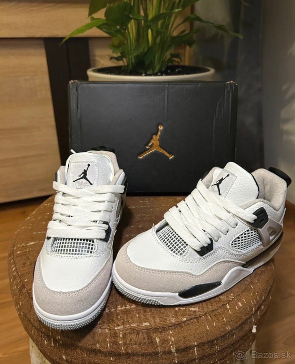Jordan Retro 4 Dedské Miliary Black - 2