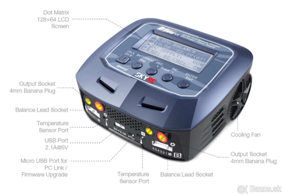 Nabijacka SKYRC D100 V2 2x 100W - 2