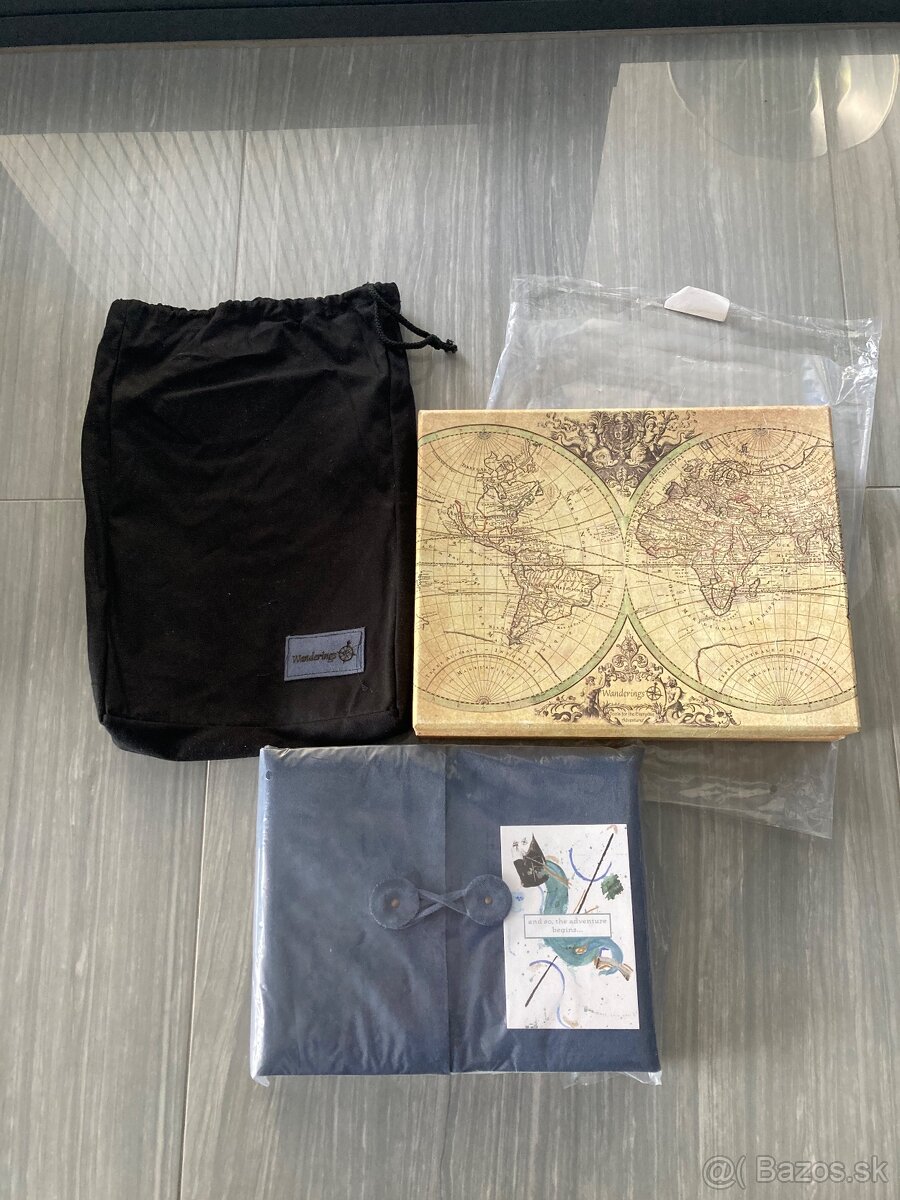 Akvarelový denník viazaný v koži WANDERINGS, papier 350g/m2 - 2