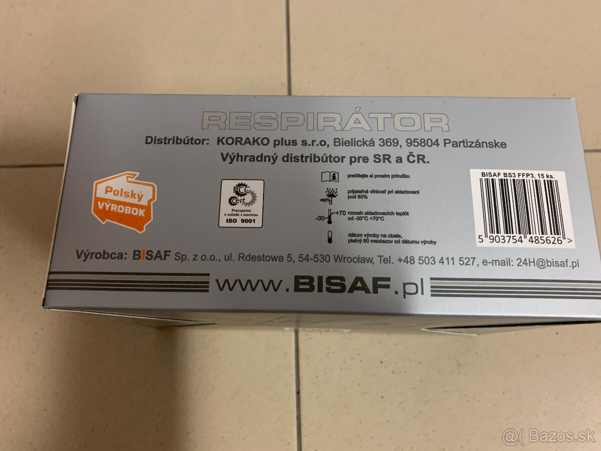 Predám Bisaf rúško, balenie 15 ks - 2