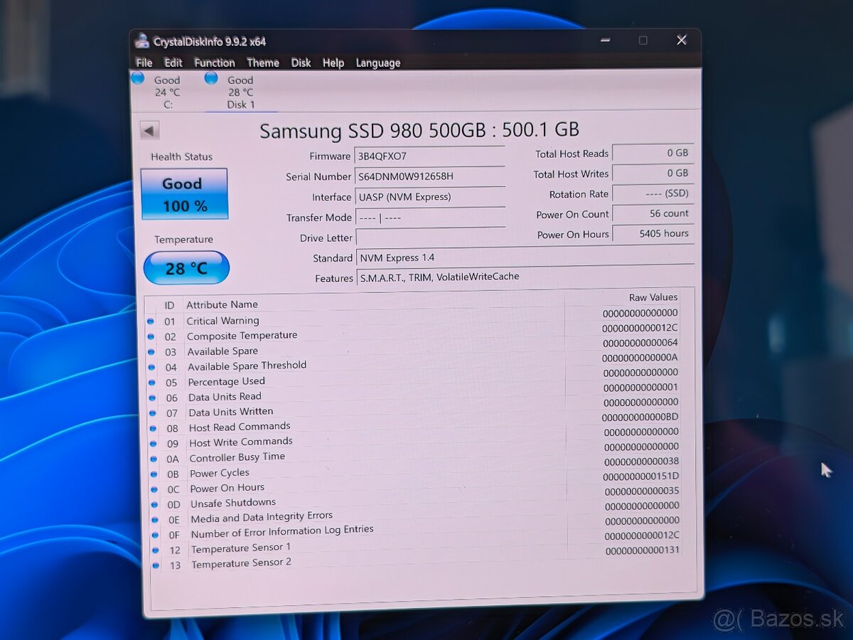 Samsung 980 500GB - M.2 NVMe, PCIe - 2
