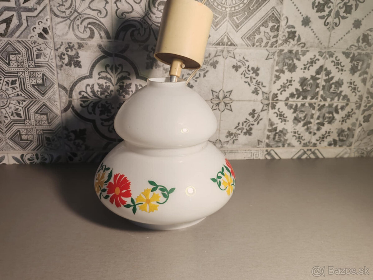 Retro luster s mliečnym sklom - 2