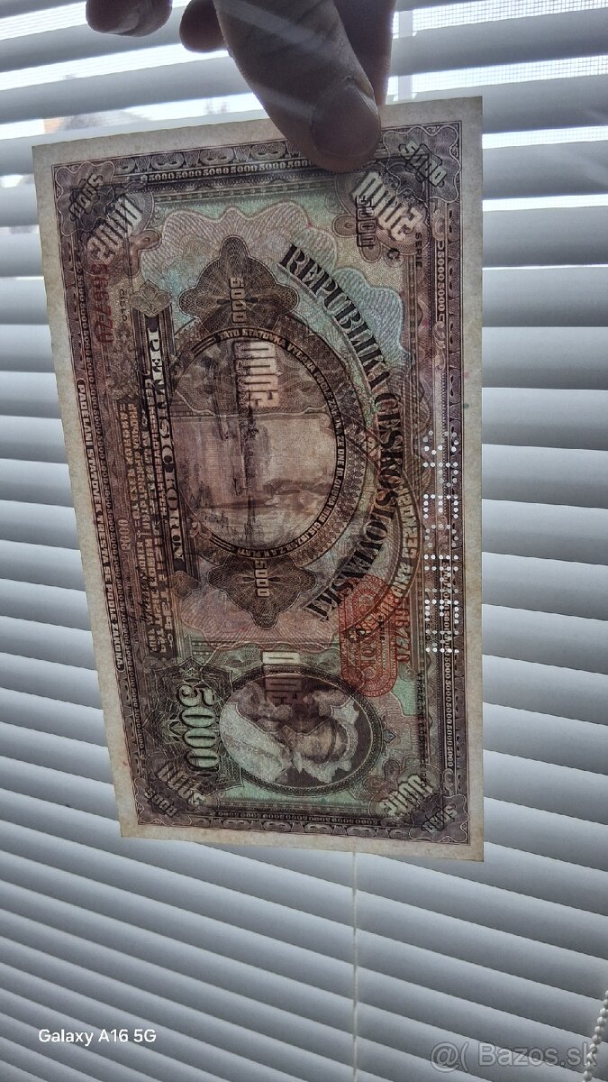 5000 kčs 1920 - 2