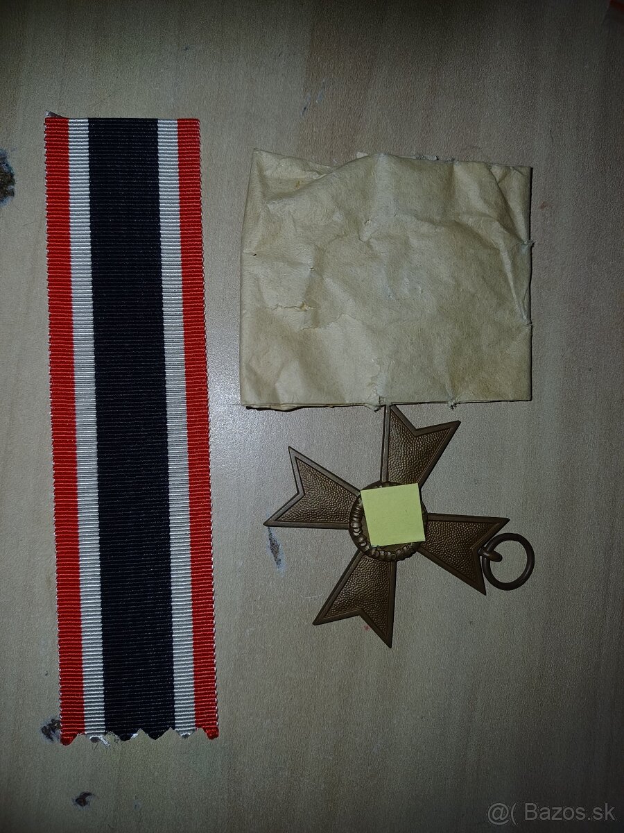 Predám original nemecký zaslúžený kriz KVK2 bez mecov - 2