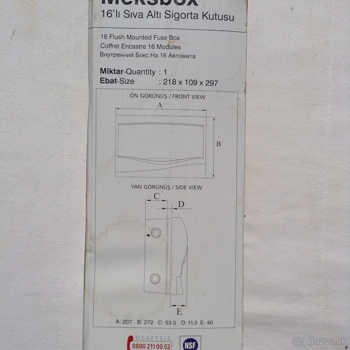 Elektrorozvodná krabica. - 2