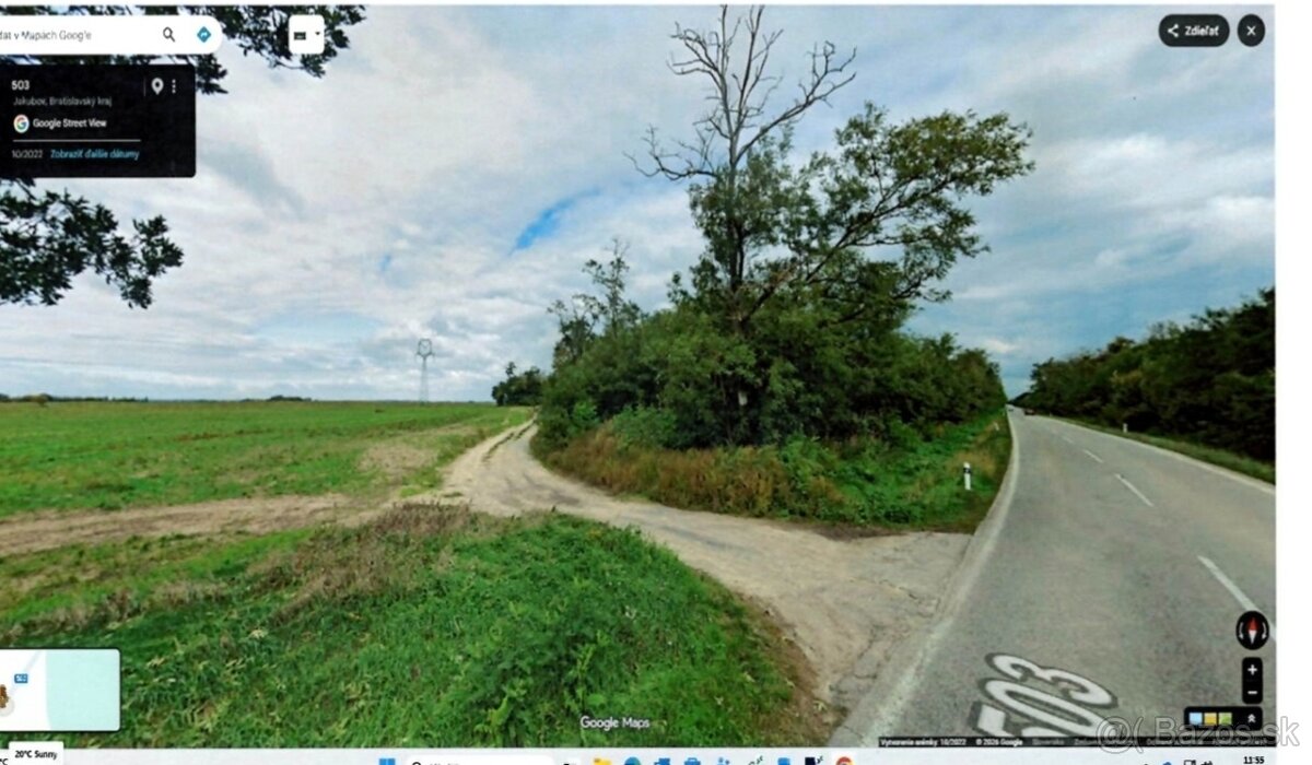 Orna pôda 411m2, parcela registra C - 2