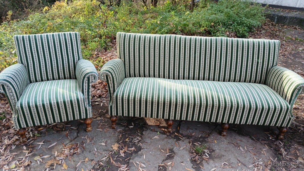 Starožitná sedacia súprava 3+1+1 - 2