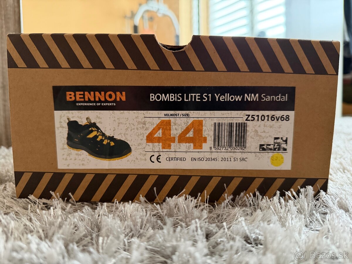 Pracovné sandále BENNON BOMBIS Lite S1 Yellow vel.44 - 2