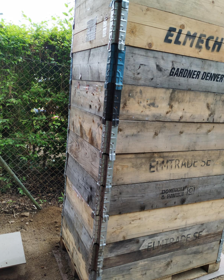 Paletové ohrádky, drevené vyvýšené záhony - 2