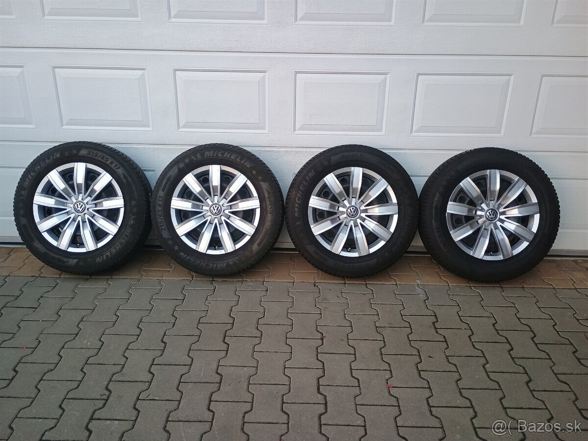 Zimná sada VW, Škoda, Seat 5x112 R17 + pneu 215/65 R17 - 2