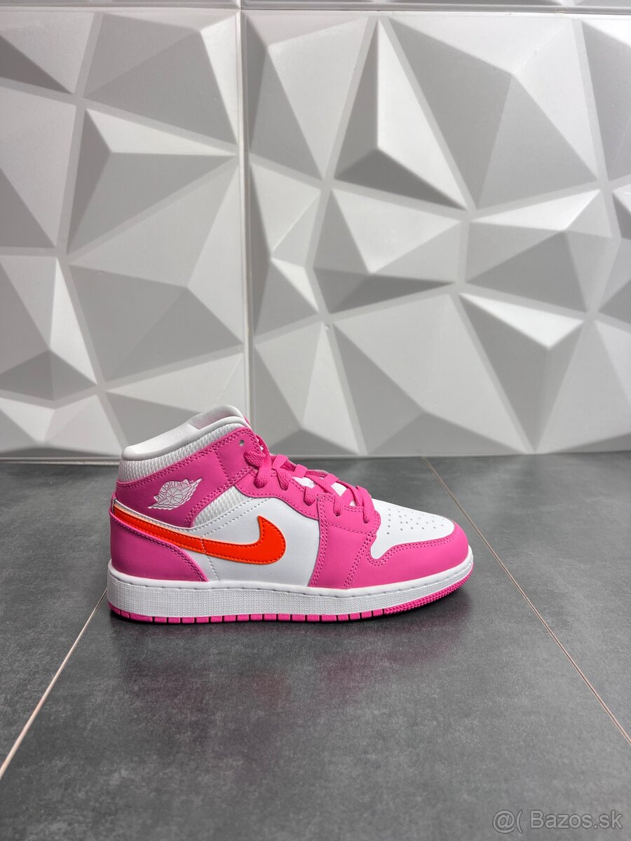 Nike Air Jordan 1 Mid Pinksicle Safety Orange - 2