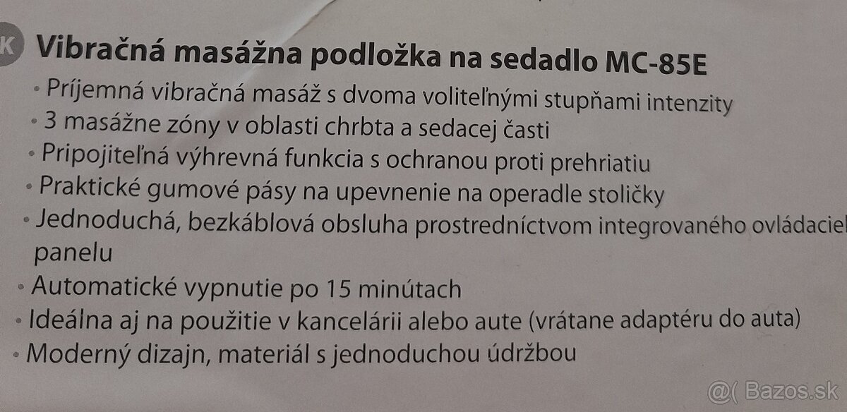 Vibračná masážna podložka - 2