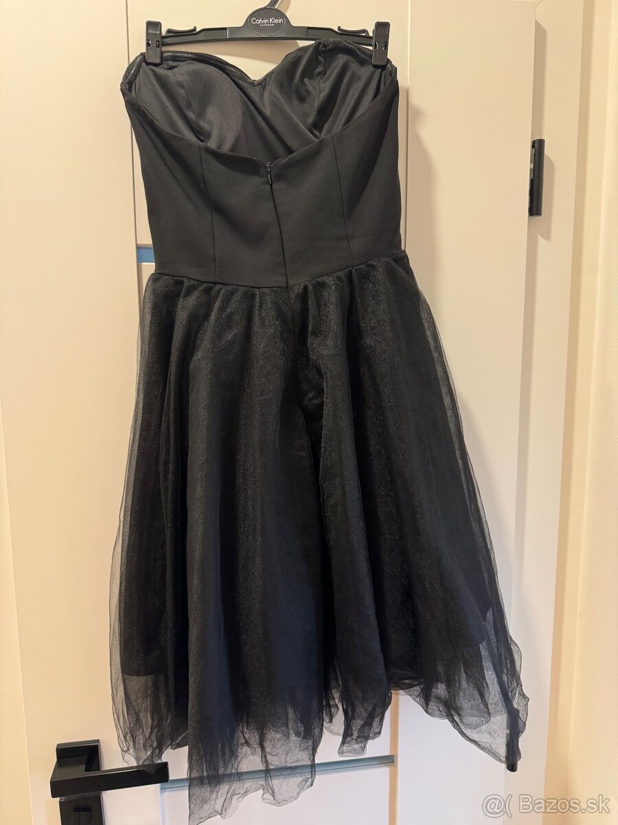 Predám čierne spoločenské šaty 34 - 2