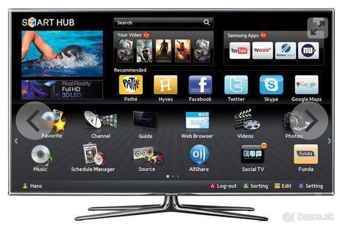 Tv-Samsung UE40D8000YS led,3d - 2