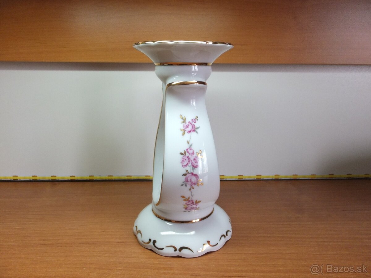 Luxusní porcelánový krásný svícen MZ Stará Role. - 2