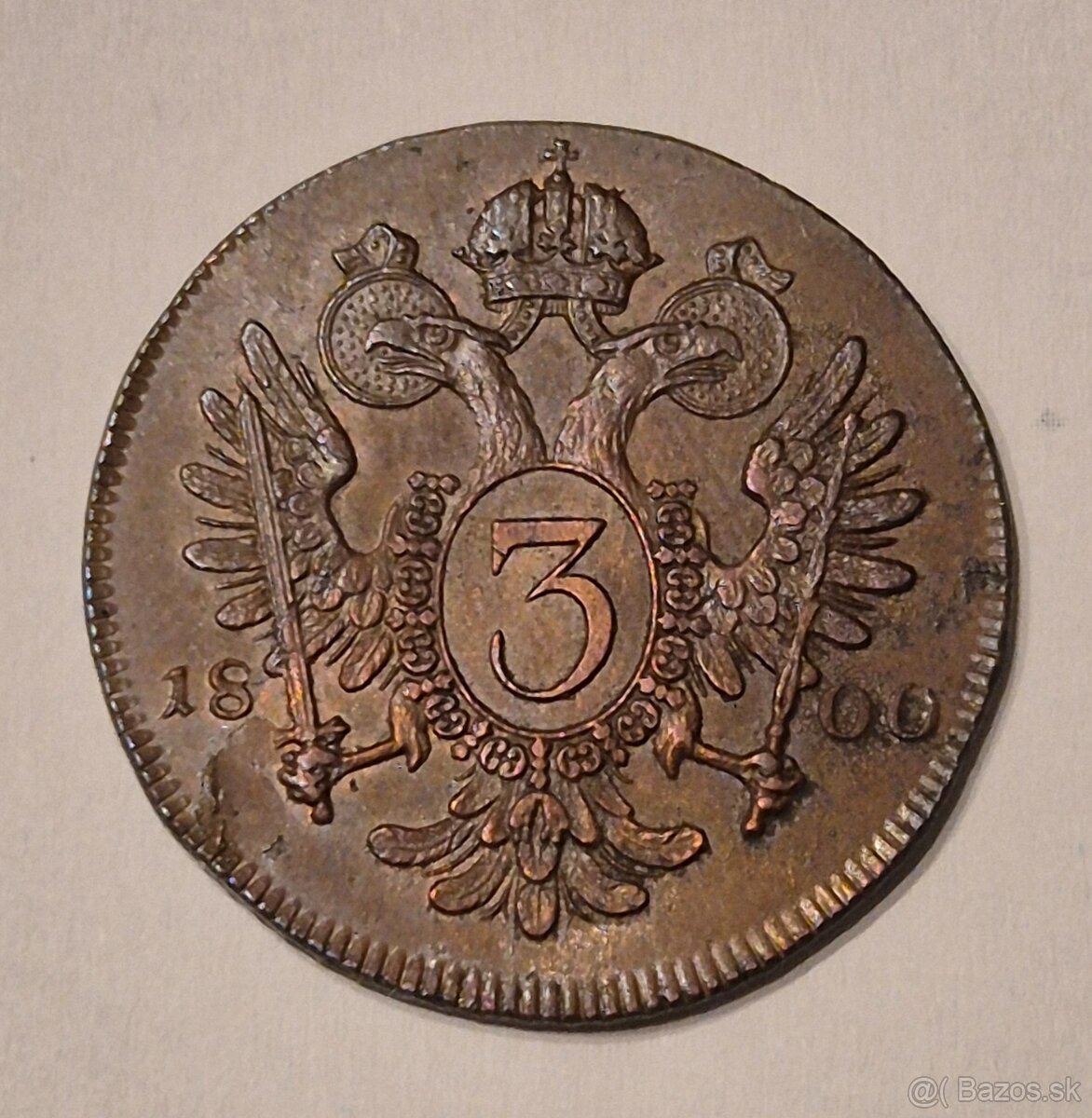 3 Grajciar 1800 C, František I. - 2