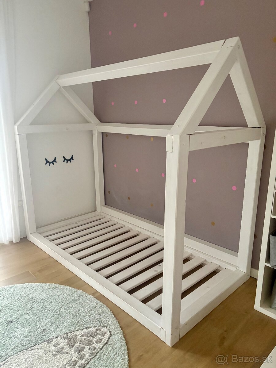 Detská posteľ domčeková - biela - 2