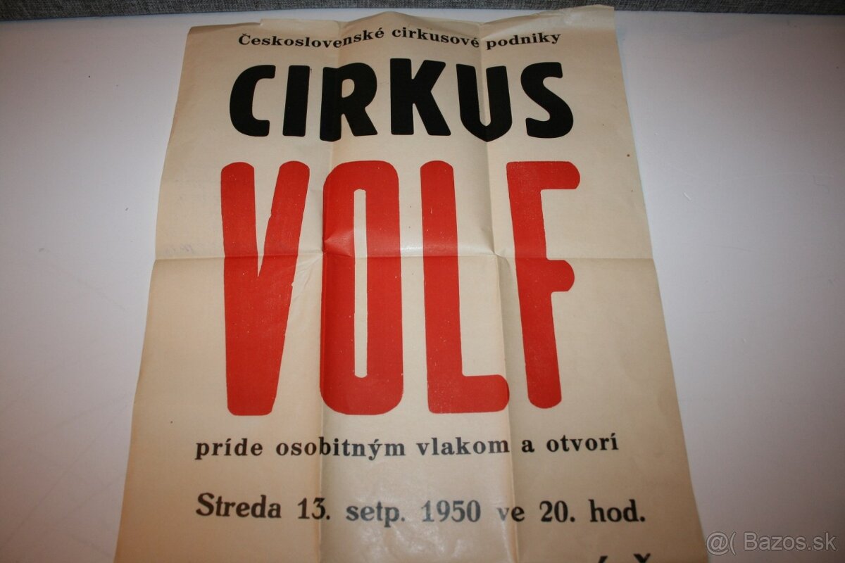 Reklamný plágát CIRKUS VOLF - 2