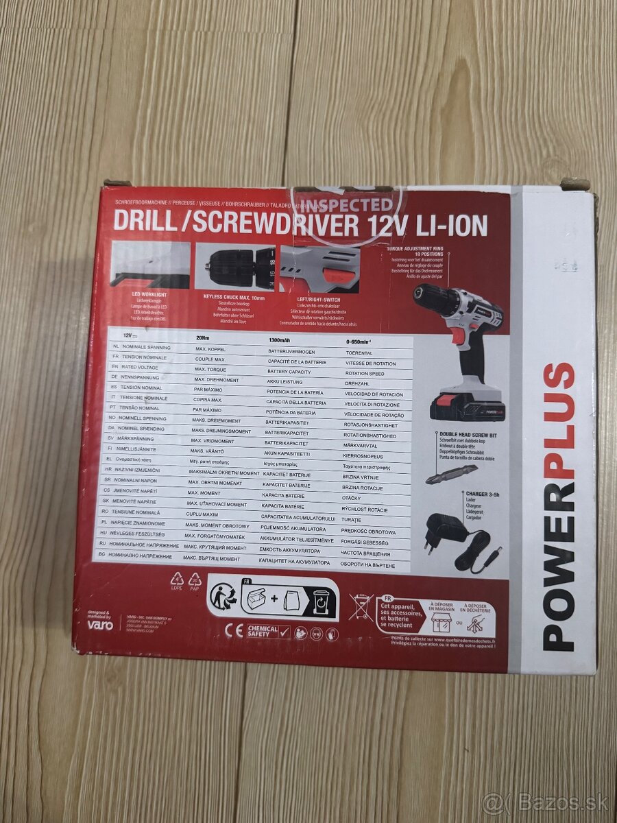 Predám POWER PLUS aku vŕtací skrutkovač - 2