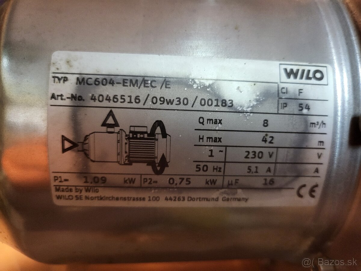 Čerpadlo Wilo MC 604-EM/EC/ E - 2