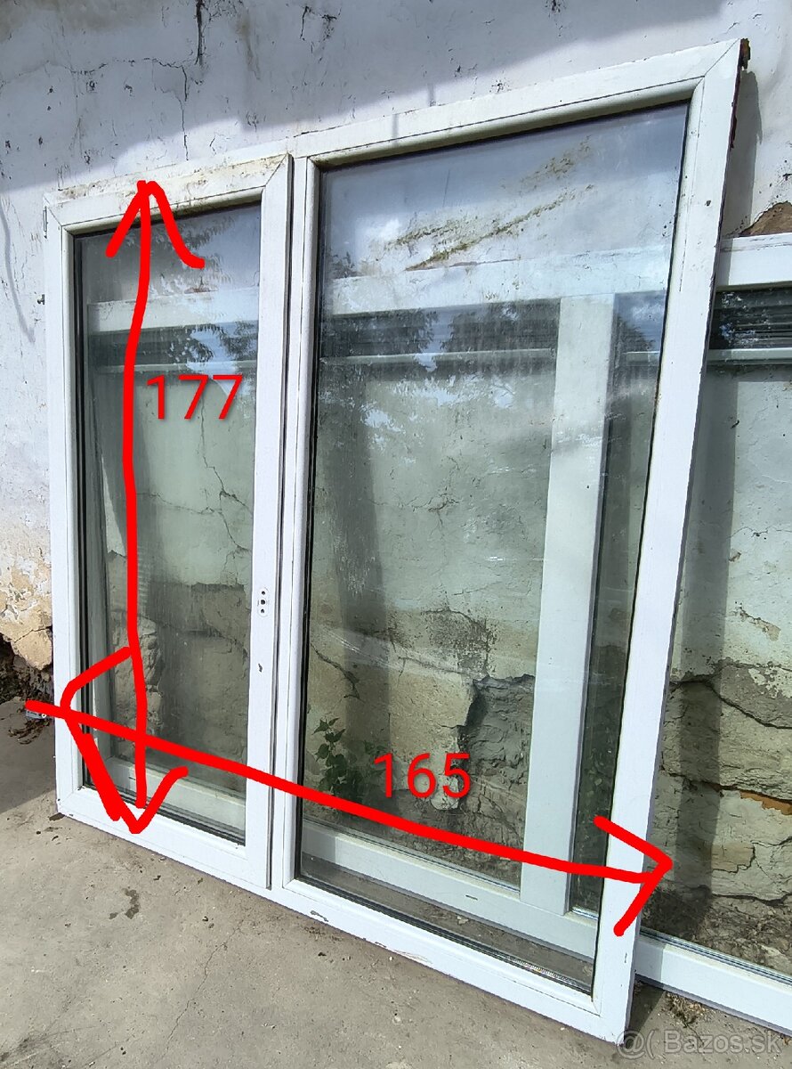 Predám plastové okno V177xD165cm - 2