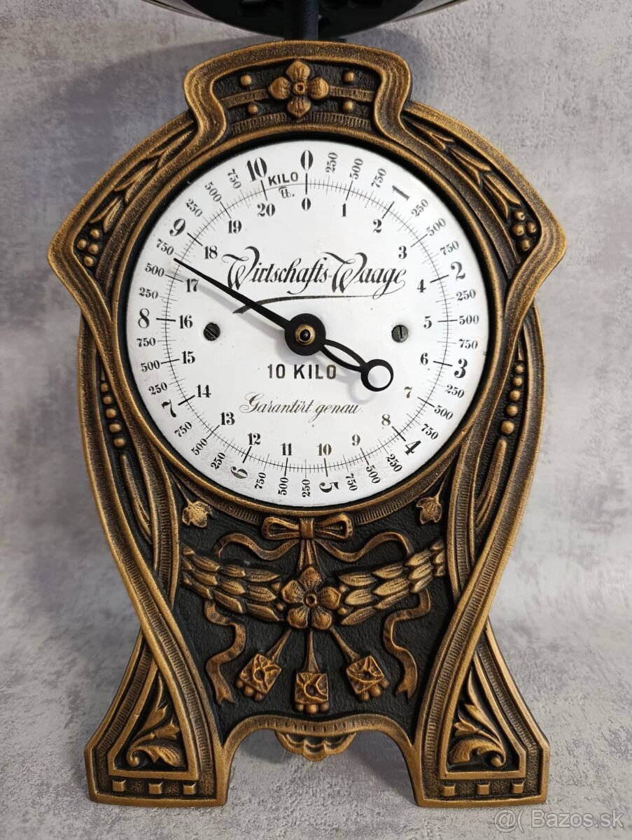 Velmi pěkné jednomiskové litinové 10kg váhy po renovacii - 2