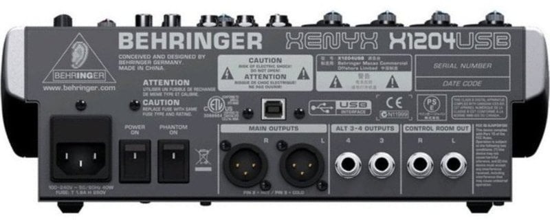 Behringer XENYX X 1204 USB Analógový mixpult - 2