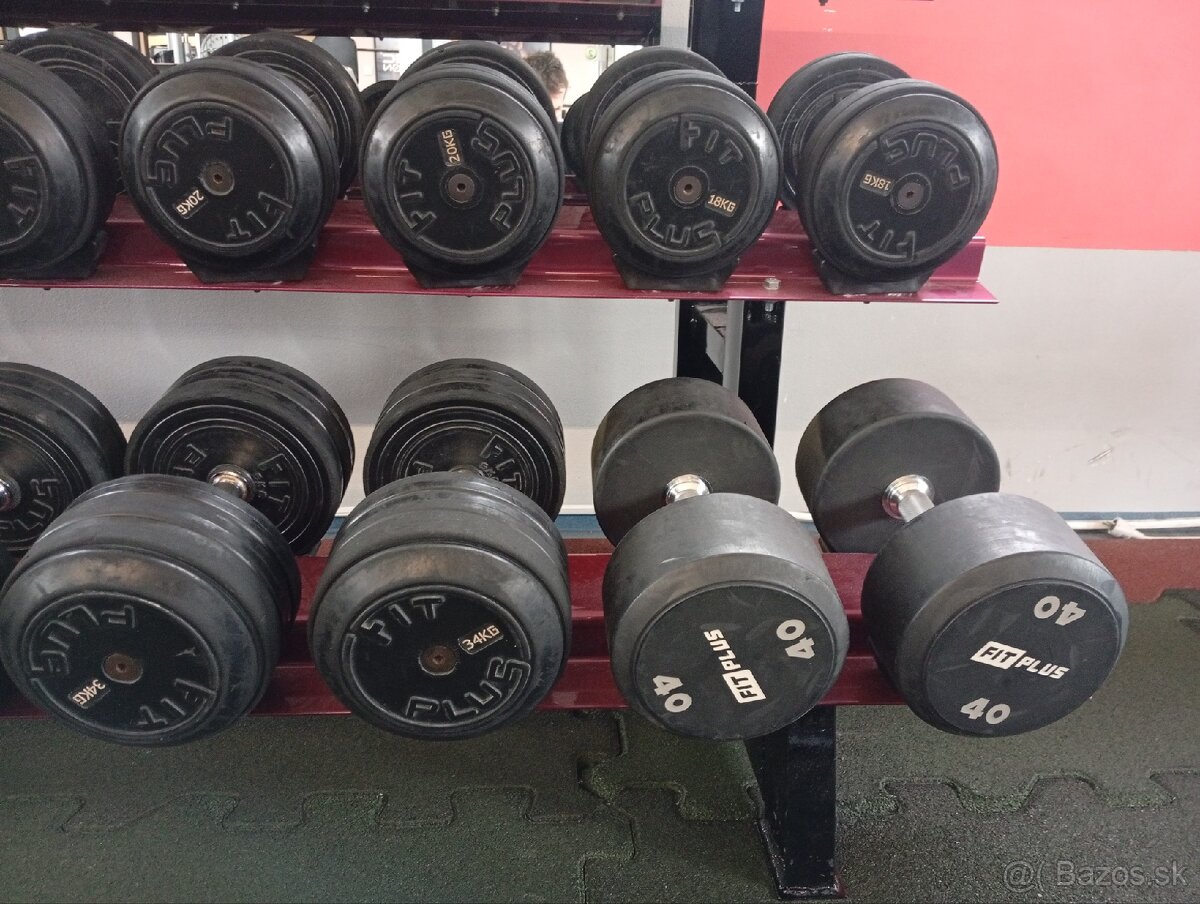 Jednoručne činky pogumovane - 2