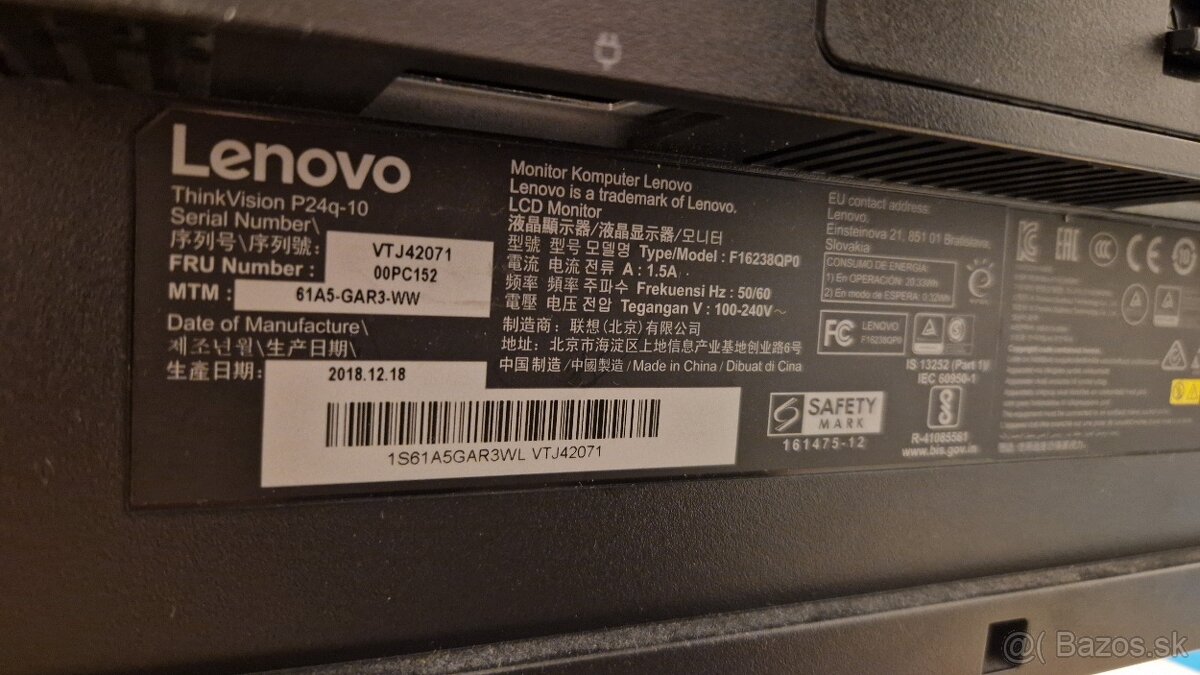 Monitor Lenovo Thinkvision P24q-10 - 2