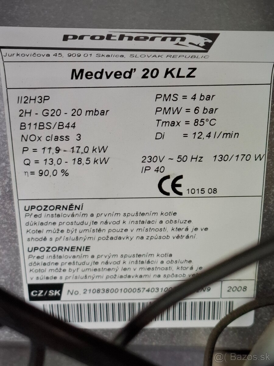 Protherm Medveď 20 KLZ - 2