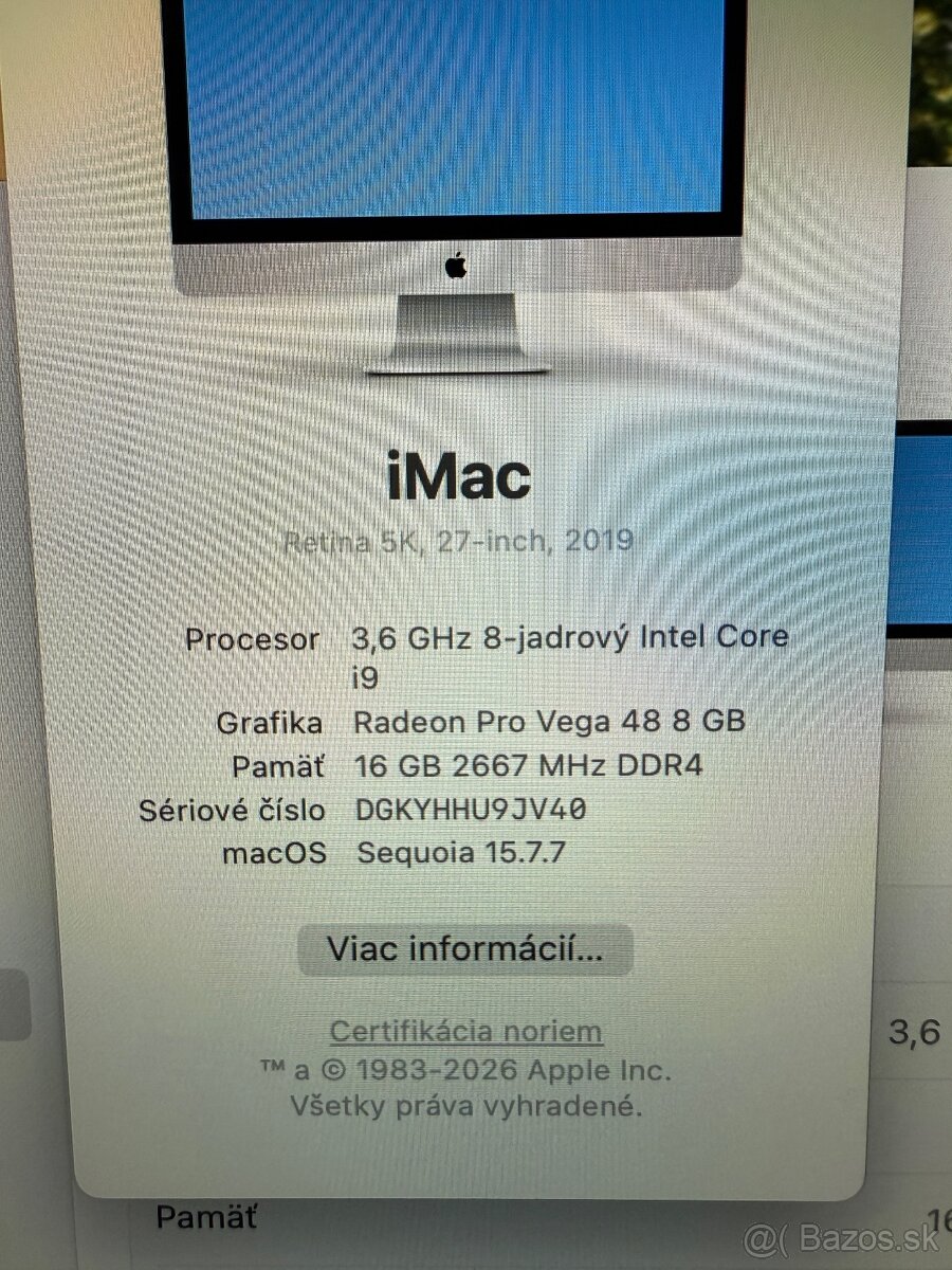 Apple iMac 27" Retina 5K 2019 - 2